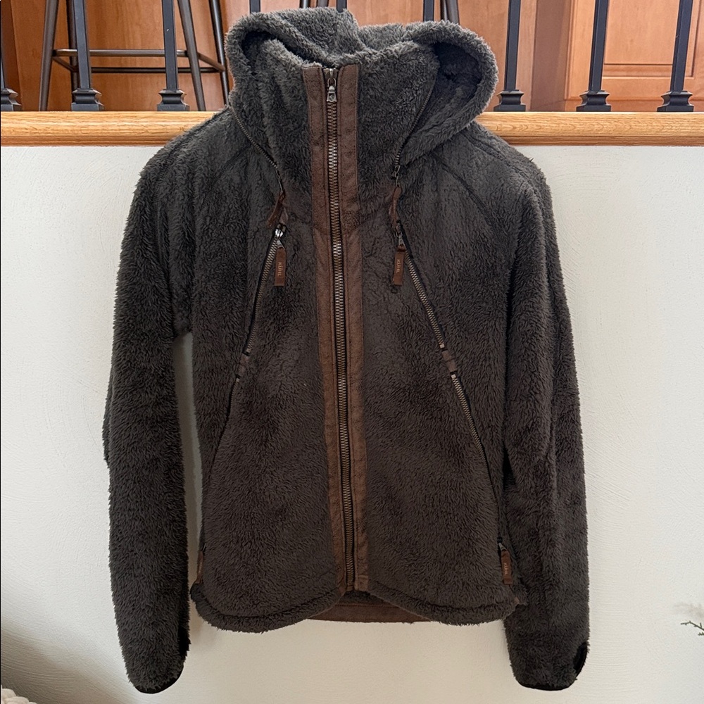Kuhl Cozy Brown fur Jacket coat with hood